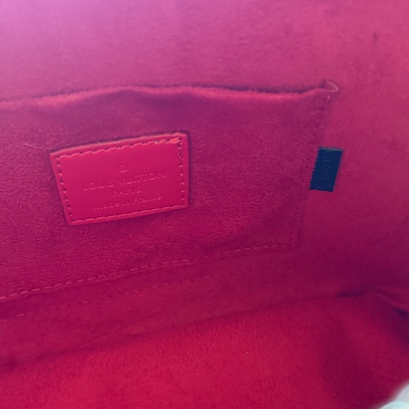 Red Vernis Alma BB Satchel with Gold Hardware,  New - Picture 8 of 17